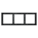 Рамка пластиковая VOLTUM S70 на 3 поста, (графит)
