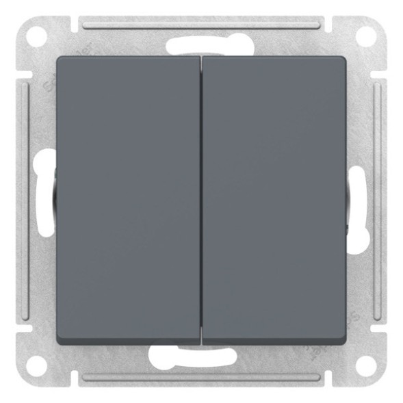 2-клавишный ВЫКЛЮЧАТЕЛЬ КНОПОЧНЫЙ, 10АХ, механизм, быстрозажим. клем., ГРИФЕЛЬ Schneider Electric Art Gallery GAL000717S