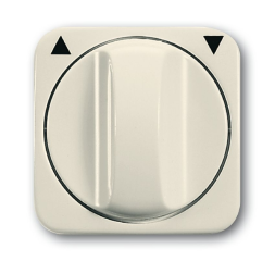 Плата центральная (накладка) ABB Busch-Duro 2000 SI слоновая кость с поворотной ручкой с маркировкой для механизма выключателя жалюзи 2712/2713 U и 2722/2723 U 2CKA001753A0599 2542 DR-212