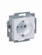 Розетка ABB Levit белый / ледяной с заземлением со шторками 16А 2CHH203457A6001 5520H-A03457 01W