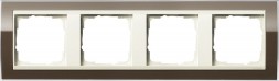 Рамка Gira Event Clear Коричневый / Кремовый 4 поста 0214761