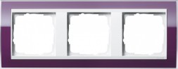 Рамка Gira Event Clear Фиолетовый / Белый 3 поста 0213753