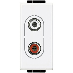 Разъем Аудио 2хRCA Bticino LivingLight Air Белый N4281