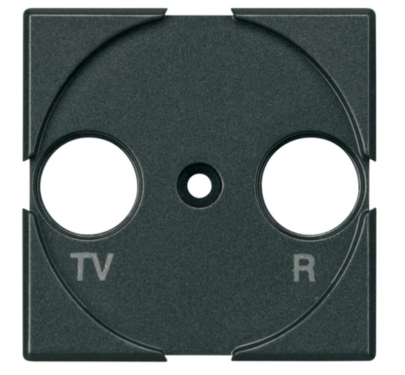 Лицевая панель Bticino Axolute Антрацит для розеток TV + FM HS4204