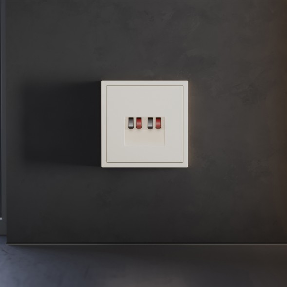 Накладка для розетки акустической 4-местной , S70 (хлопок)