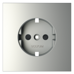 Накладка для розетки с заземлением и защитными шторками, S70 (сталь)