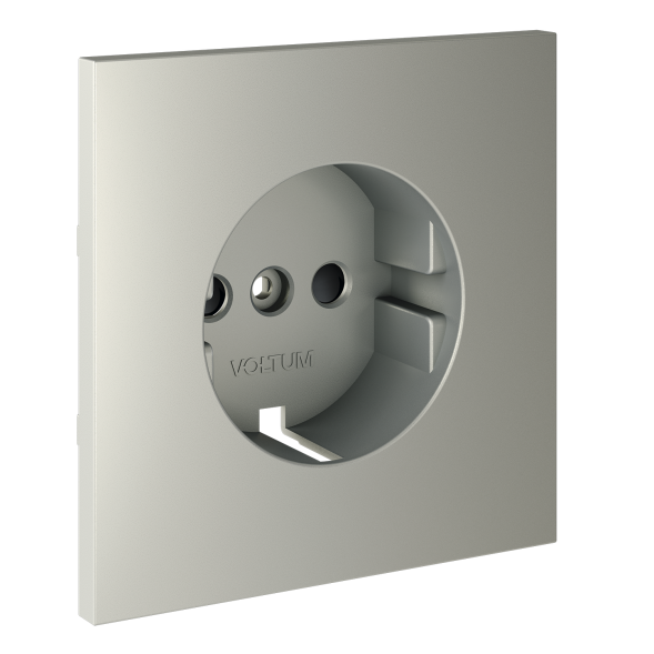 Накладка для розетки с заземлением и защитными шторками, S70 (сталь)