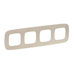 Рамка Legrand Valena Allure Тиснение бежевый 4 поста 754384