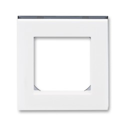 Рамка ABB Levit Белый / Дымчатый чёрный 1 пост 2CHH015010A6062 3901H-A05010 62W