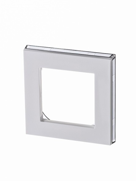 Рамка ABB Levit Белый / Дымчатый чёрный 1 пост 2CHH015010A6062 3901H-A05010 62W