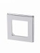 Рамка ABB Levit Белый / Дымчатый чёрный 1 пост 2CHH015010A6062 3901H-A05010 62W