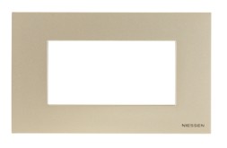 Рамка ABB Zenit Шампань итальянского стандарта 4 модуля 2CLA247400N1901 N2474 CV