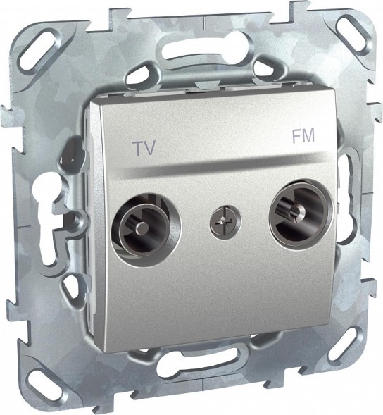 TV\FM розетка Schneider Electric Unica Class Top алюминий 1очная MGU5.451.30ZD
