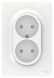 Розетка Schneider Electric Unica Studio Белый двойная, со шторками, без заземления, винтовой зажим NU206318