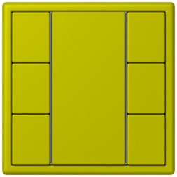 Кнопочный модуль КNX Jung Les Couleurs® Le Corbusier vert olive vif F 50 с тремя парами кнопок LC503TSA4320F