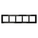 Рамка стеклянная VOLTUM S70 на 5 постов, (черный,стекло)