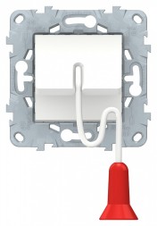 Выключатель Schneider Electric Unica Studio Белый со шнуром 1 м, без фиксации, сх. 1 NU522618