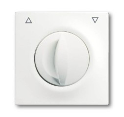 Плата центральная ABB impuls белый бархат с поворотной ручкой с маркировкой для механизма выключателя жалюзи 2712/2713 U и 2722/2723 U 2CKA001753A0164 1740 DR-774