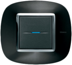 Рамка Bticino Axolute Овал Темный металлик 2-модульная HB4802XS