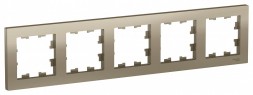 Рамка Schneider Electric Atlasdesign Шампань 5 постов ATN000505
