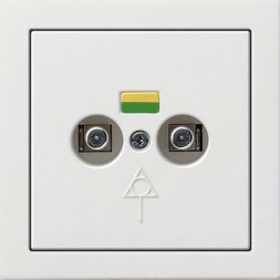 Коробка выравнивания потенциалов Gira F100 Белый со штепсельным штифтом DIN 42801, двойная 0405112