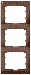 Рамка Legrand Galea Life Corian коричневый 3-постовая вертикальная 771707