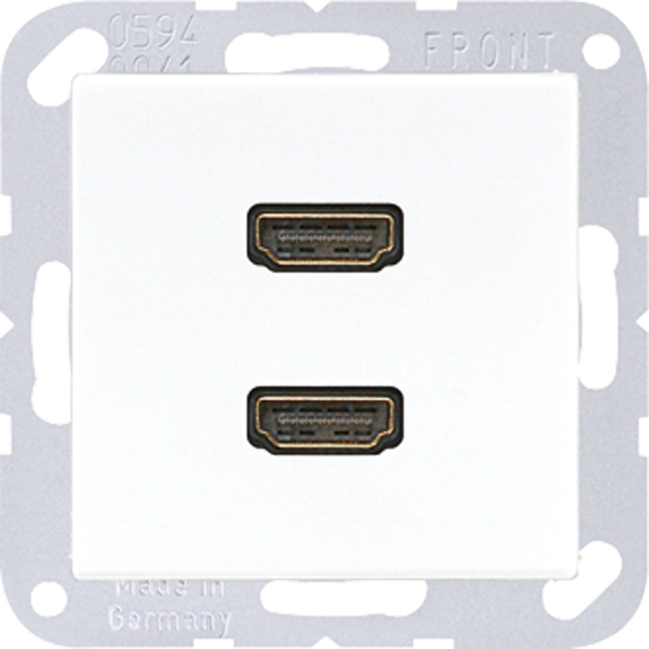 Плата Jung SL серия белый гнезда 2*HDMI MAA1133WW