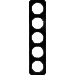 Рамка Berker R.3 Черный 5 постов 10152245