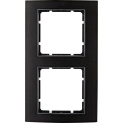 Рамка Berker B.3 Черный / антрацитовый 2 поста вертикальная 10123005