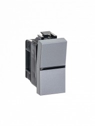 Механизм выключателя ABB Zenit серебристый 1-полюсного с клавишей 1-модульный 2CLA210100N1301 N2101 PL