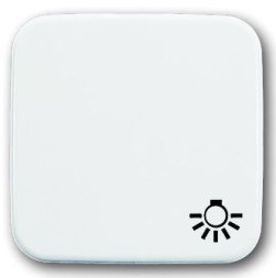 Клавиша ABB Reflex SI альпийский белый для 1-клавишного выключателя/переключателя/кнопки с символом СВЕТ 2CKA001731A1996 2520 LI-214-500