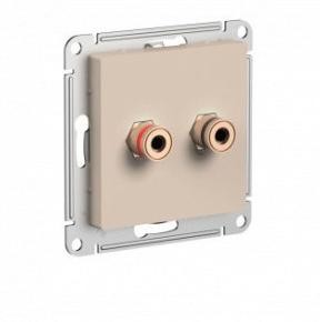ATN001287 Atlasdesign АУДИОРОЗЕТКА двойная Песочный Schneider Electric