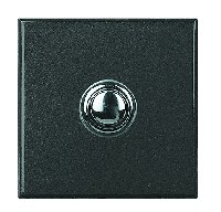 Axolute Кнопка 1Р (NO) 16 А 250 В~ 2 модуля, винтовые клеммы, дизайн STYLE Антрацит Bticino HY4005/2