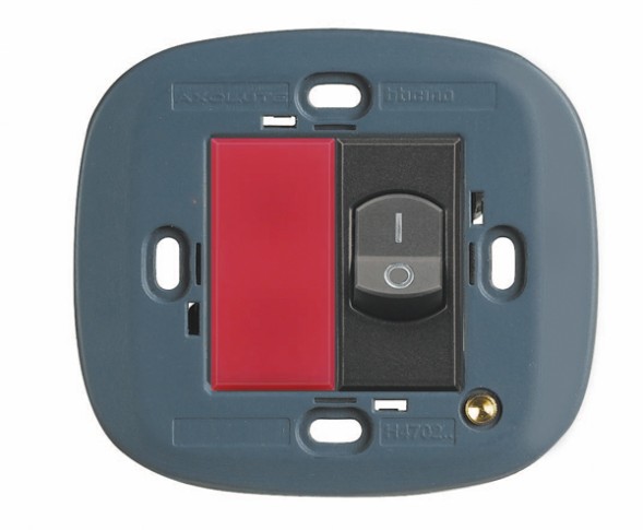 Выключатель Bticino Axolute Антрацит с неоновой рамкой HS4011S