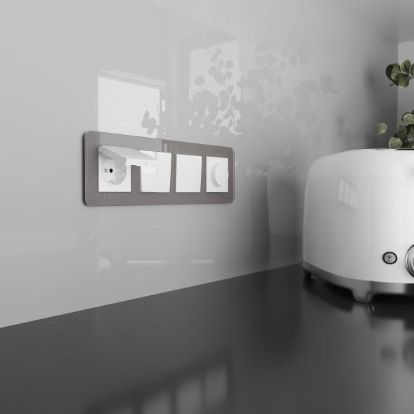 Розетка влагозащ. с зазем. с защит. крышкой и шторками N (белый) Werkel W1171201