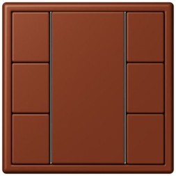 Кнопочный модуль КNX Jung Les Couleurs® Le Corbusier terre sienne brulee 59 F 50 с тремя парами кнопок LC503TSA4320D