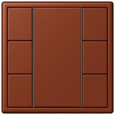 Кнопочный модуль КNX Jung Les Couleurs® Le Corbusier terre sienne brulee 59 F 50 с тремя парами кнопок LC503TSA4320D