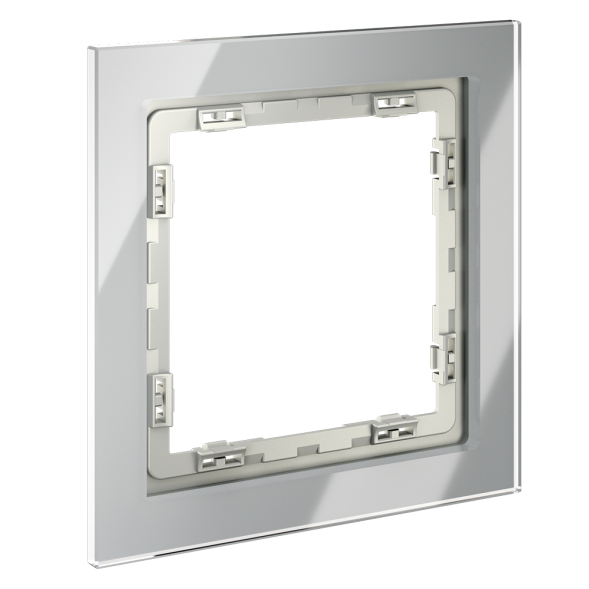 Рамка стеклянная VOLTUM S70 на 1 пост, (сталь, стекло)