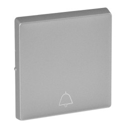 Лицевая панель Legrand Valena Life Алюминий для кнопочного выключателя, с символом &quot;звонок&quot; 755012