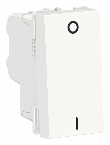 Выключатель Schneider Electric Unica Modular Белый двухполюс, 1-клавиш, сх. 2 16 AX, 250 В, 1 модуль NU316218