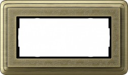 Рамка Gira Classix Art Бронза без перегородки 2-постовая 1002661