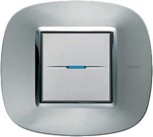 Рамка Bticino Axolute Овал Зеркальный алюминий 2-модульная HB4802XC