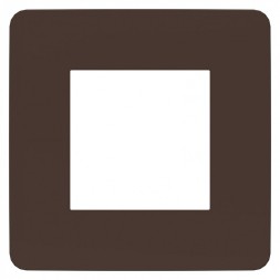 Рамка Schneider Electric Unica Studio Color Шоколад / Белый 1 пост NU280216