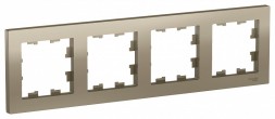 Рамка Schneider Electric Atlasdesign Шампань 4 поста ATN000504