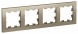 Рамка Schneider Electric Atlasdesign Шампань 4 поста ATN000504