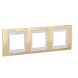 Рамка Schneider Electric Unica Хамелеон Золото / Белый 3 поста MGU66.006.804