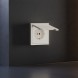 Накладка для розетки с заземлением, защитными шторками и крышкой, S70 (хлопок)
