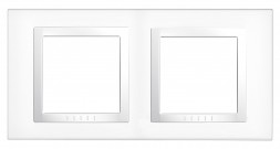 Рамка Schneider Electric Unica Хамелеон белый 2 поста MGU6.004.18