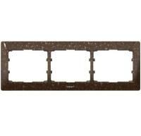 Рамка Legrand Galea Life Corian коричневый 3-постовая 771703