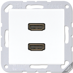 Плата Jung SL серия слоновая кость гнезда 2*HDMI MAA1133